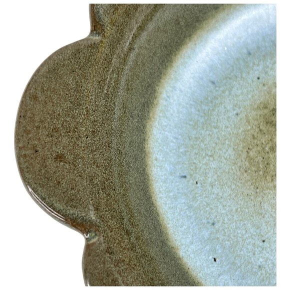 Frankoma Plainsman Green Cereal Bowl Prairie Scalloped Edge Vintage Blue 30B - Picture 5 of 10